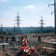 Cemetery expansion in Donetsk.
